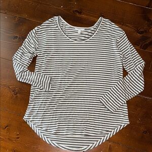 Striped Gray Women's Top